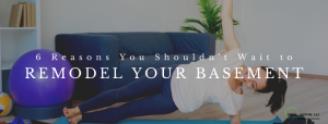 woman working out in her basement home gym
